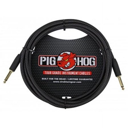 Ace Products Group PCH10BK Woven Jacket Tour Grade Instrument Cable, 10 ft. - Black Woven