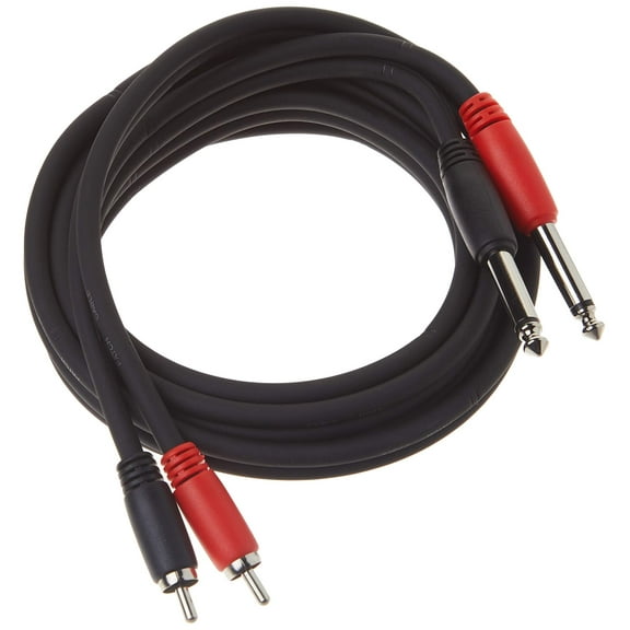 Pig Hog Solutions Dual Cable RCA to 1/4" 6 ft.