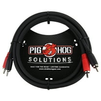 Pig Hog Dual Cable, 6 feet, RCA, Black, PDRCA06