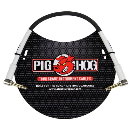 Pig Hog Instrument Cable 1/4" Right Angle - 1/4" Right Angle 6 ft.