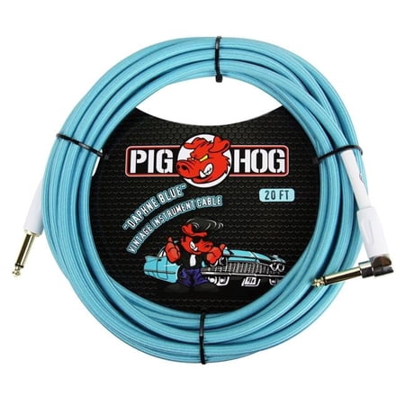 Ace Products Group Woven Jacket Tour Grade Instrument Cable 20 ft. - Daphne Blue