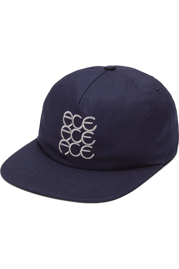 Ace Rings 5 Panel Adjustable Hat Navy/White