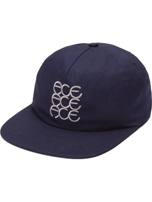 Ace Rings 5 Panel Adjustable Hat Navy/White