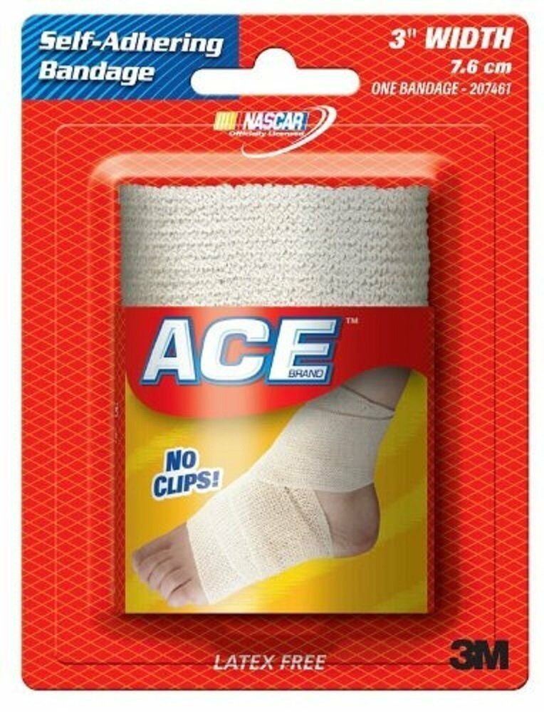 Ace Self-Adhesive Bandage No Clip Provides Firm Support & Compression, 1Ct, 5-Pack