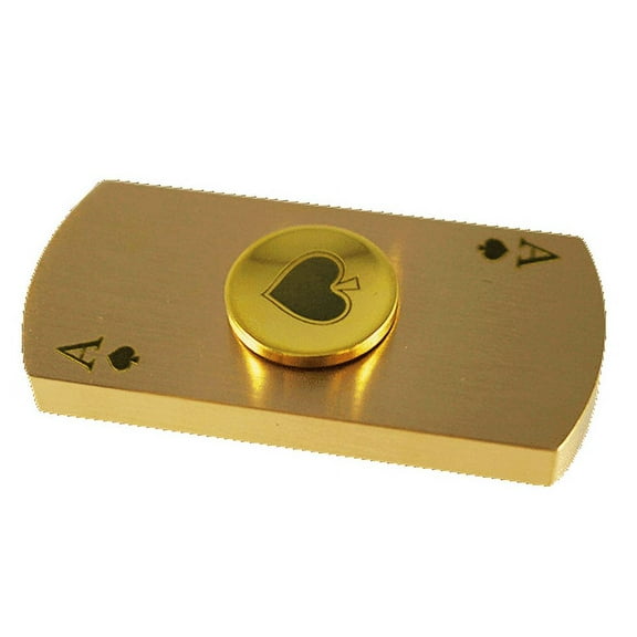 Ace Of Spades Brass Metal Fidget Spinner  Maximum Spin Time  Premium Brass  Smooth & Silent Rotation  Stress Relief & Focus Aid  Unique Playing Card Design