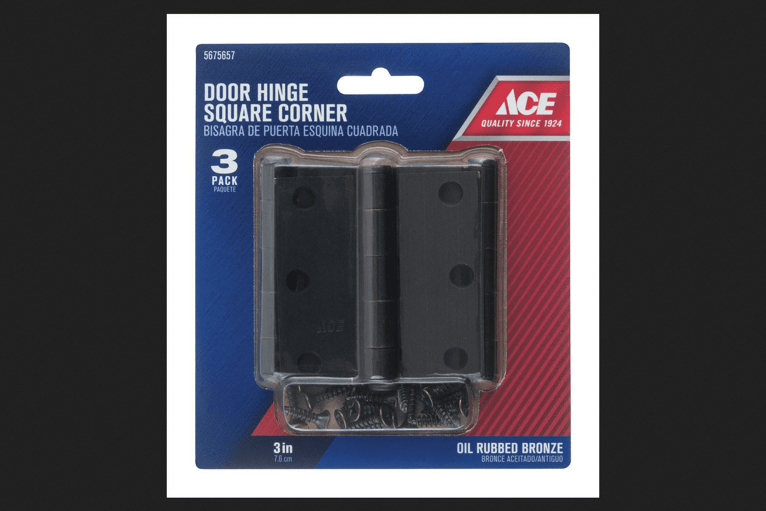 Ace Steel Door Hinge 3 in. L 3 pk