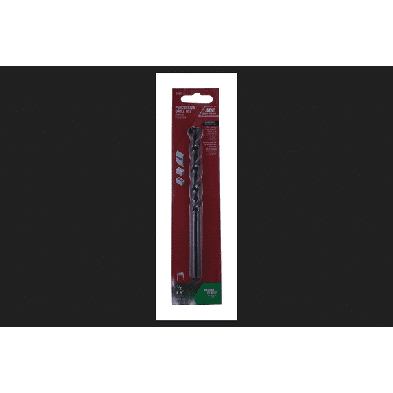 Ace Steel Straight Shank 1/2 in. Dia. x 6 in. L Percussion Drill Bit 1 pc.