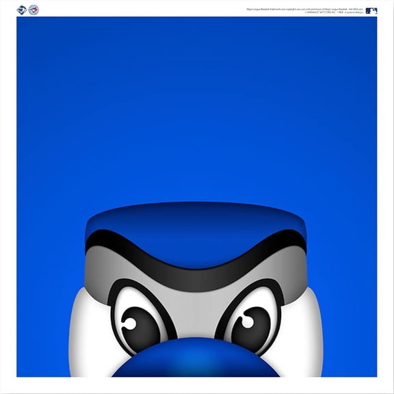 Ace Toronto Blue Jays 12'' x 12'' Minimalist Mascot Poster Print