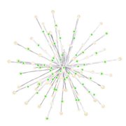 Celebrations LED Green/White Starlight Burst 16 in. Hanging Decor