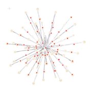 Celebrations LED Red/White Starlight Burst Deluxe 16 in. Hanging Decor