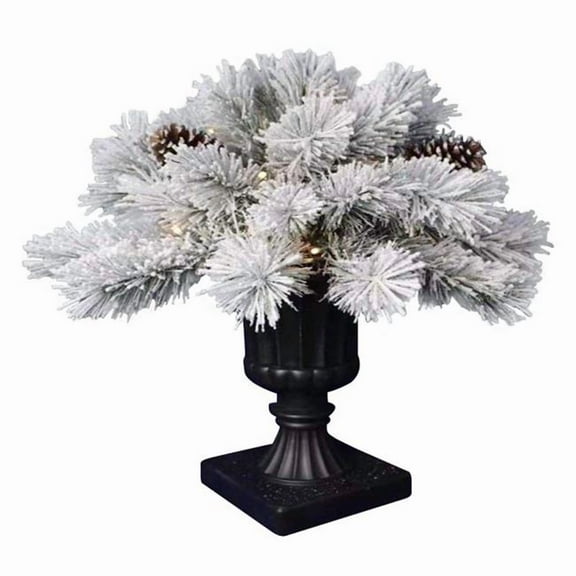 Ace Trading 9106913 24 in. Full LED Snowy Color Changing Porch Bush - 35 Count