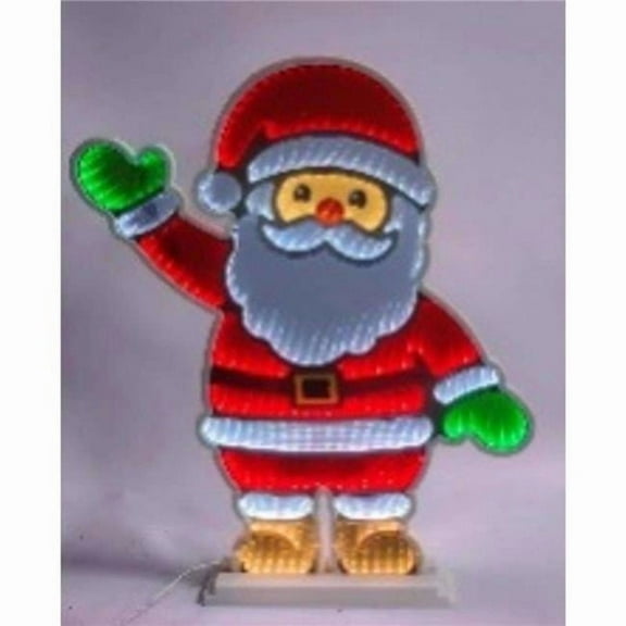 Ace Trading 9106928 30 in. Yard Celebrations LED Infinity Santa Decor