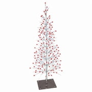 Ace Trading 9106890 6.5 ft. Celebrations LED Red & White Light Birch Tree Yard Decor