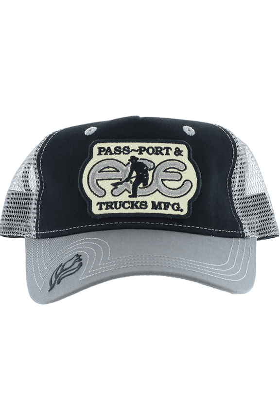 MFG Passport Packers Trucker Hat Black Steel