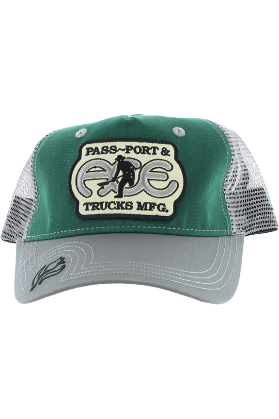 MFG Passport Packers Trucker Hat Green Steel