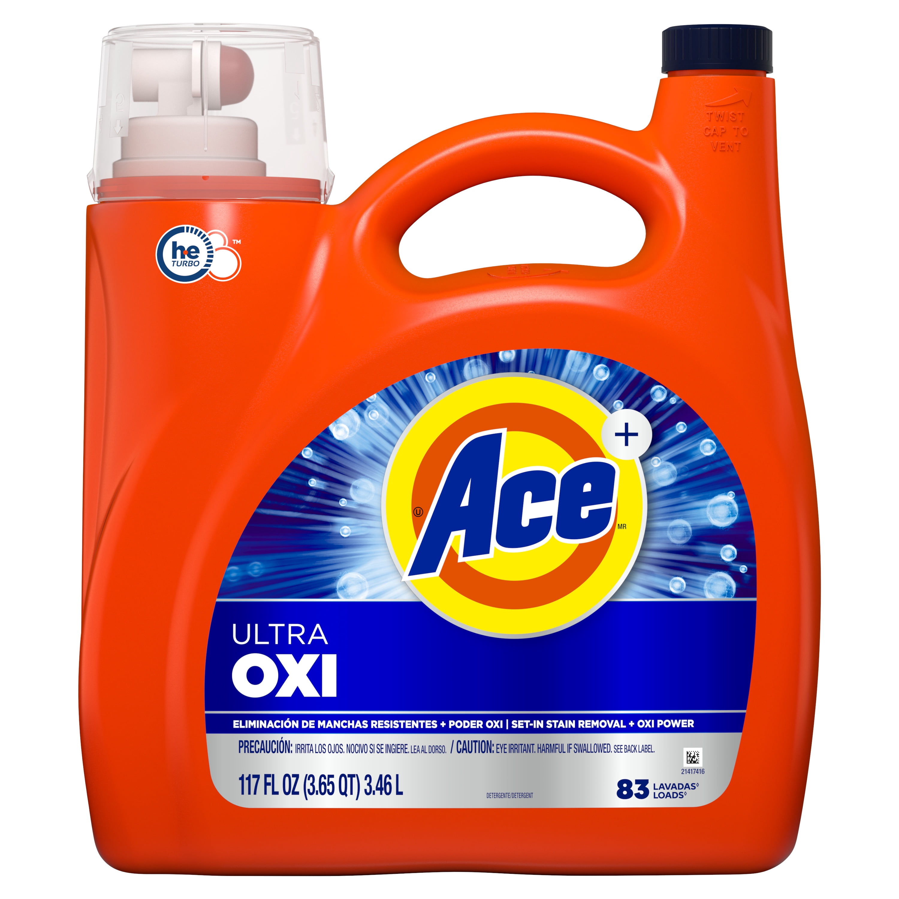 Ace Ultra Oxi Boost Liquid Laundry Detergent, 117 fl oz, 83 Loads