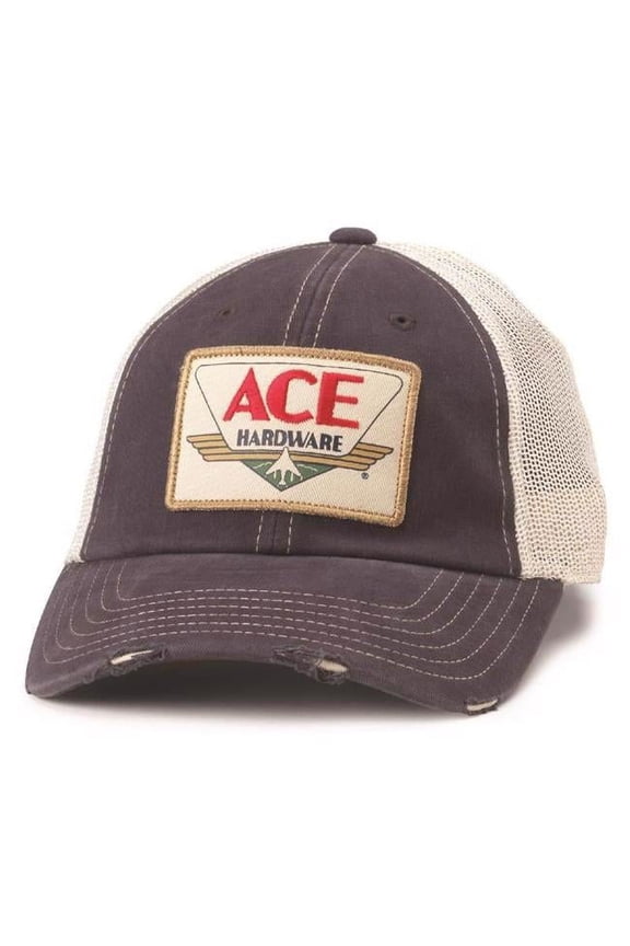 8098058 Headwear Logo Baseball Cap, Stone & Navy - One Size