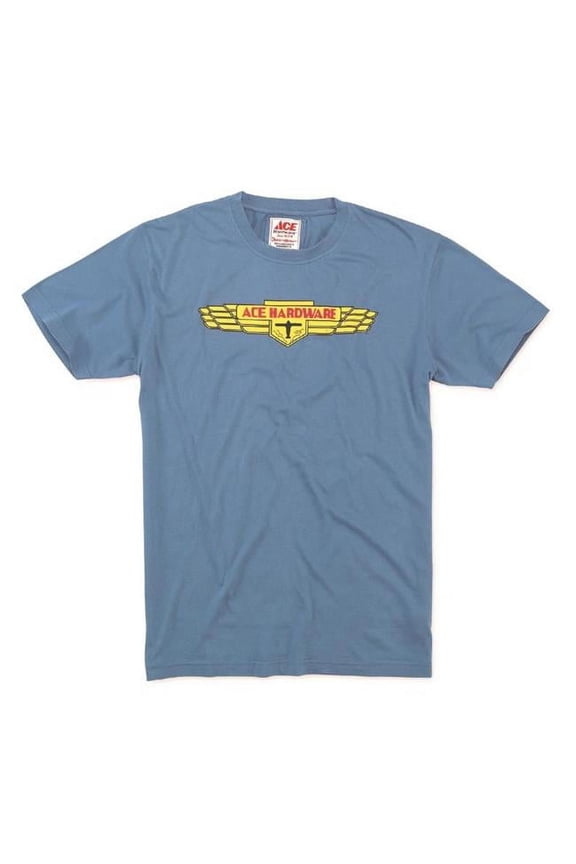 8098068 Short Sleeve Men Crew Neck Tee Shirt - Captains Blue - Medium