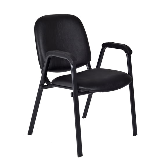 Ace Vinyl Stack Chair- Black