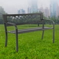thumbnail image 1 of Ace Weather Resistant Metal Black Outdoor Bench, 1 of 8