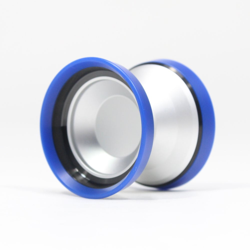 Ace Yo A10 Yo-Yo - 10th Anniversary - Tri-Material YoYo (Silver with Blue Ring)