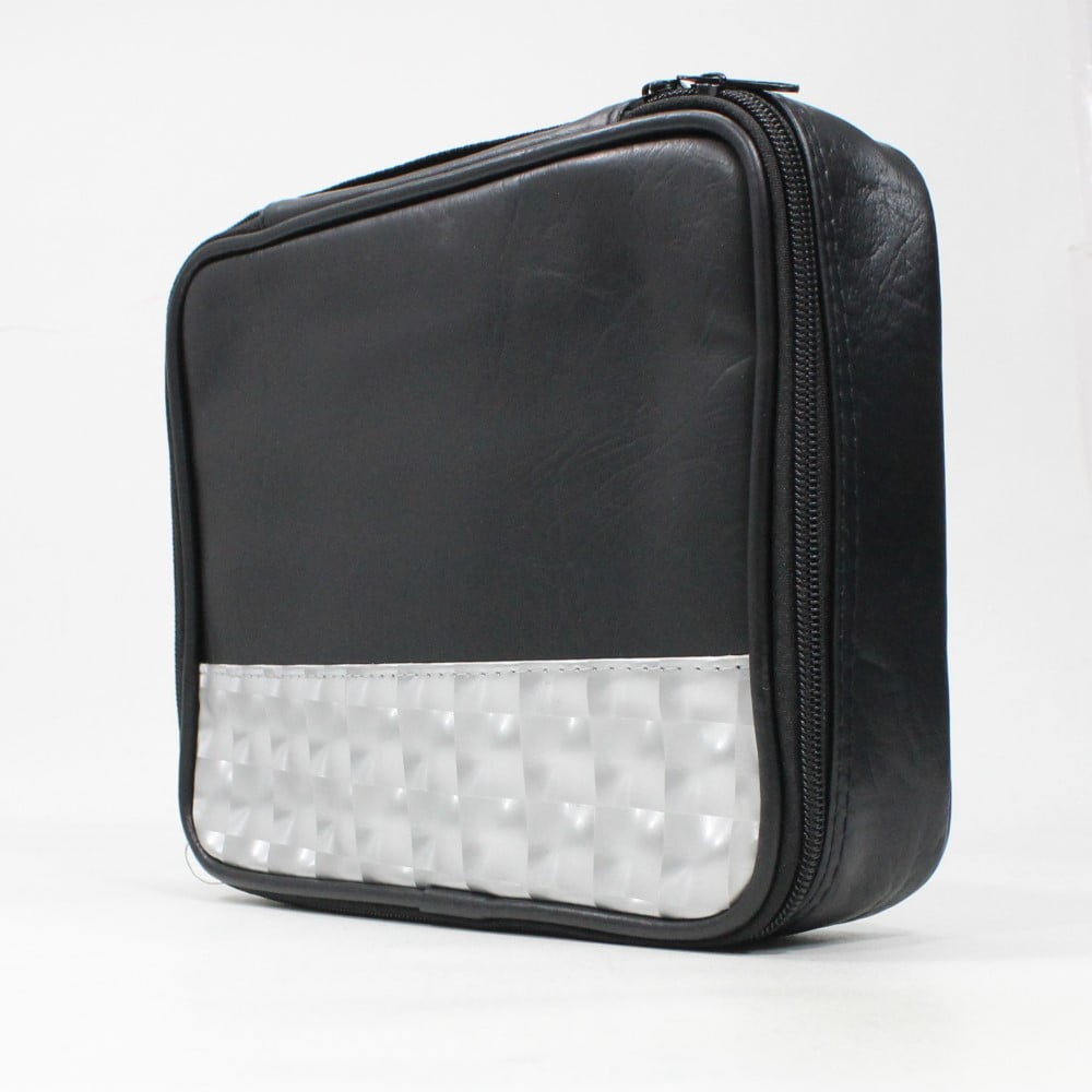 Ace Yo Leather Yo-Yo Bag - YoYo Carry Case (Black with Silver)