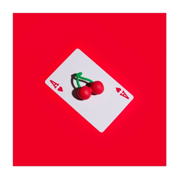 Ace of Cherries - Photography Pop Art Minimalist Modern Art Surrealism Unframed Wall Art Print 8 x 8 inches
