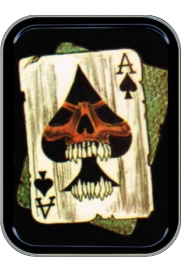 Ace of Spades Stash Tin Storage Container 4.37" L x 3.5" W x 1" H