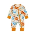 AceBaby 012M Infant Baby Boy Halloween Romper Casual Pumpkin Print