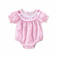AceBaby 024M Toddler Baby Girl Summer Romper Classic Short Puff Sleeve