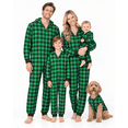 thumbnail image 1 of AceBaby Christmas Family Matching Pajamas Green Plaid Jumpsuit Sleepwear Holiday Loungewear, 1 of 10