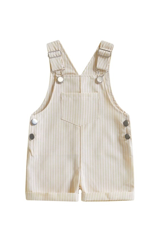 Stripe Print Suspender Overalls for Boys and Girls at 3M-3Y