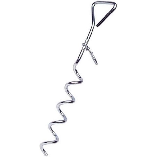 AceCamp Corkscrew Steel Peg, Spiral Dog Tie Out Leash Stake Anchor for