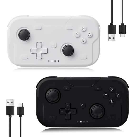 AceGamer 2 Pack Wireless Pocket Controller for Nintendo Switch/Switch 2/Android/iOS/PC/Steamdeck, Joystick Lift and Down Design, Bluetooth Gamepad with 6-axis Gyroscope/Turbo/Vibration/ 1000Hz