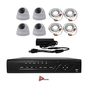 AceLevel 8 Channel HD AHD DVR Kit with 1TB and 4 x 720p Night Vision Weatherproof Dome Cameras