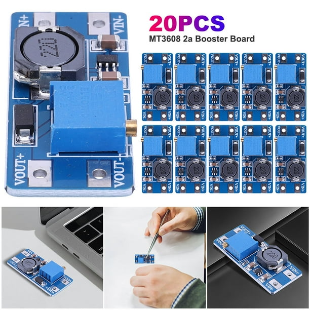 AceMonster 20PCS MT3608 DCDC Step Up Boost Power Converter 2A Module