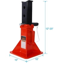 Acekid 1-Pair Pin Type Jack Stand, Heavy Duty with Lock, 22-Ton 44000 lbs Capacity, Red