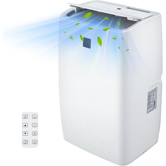 Acekid 14,000 BTU Small Portable AC - 3-in-1 - Sleep Mode - Swing Fan - 24H Timer - Window Kit - 750 Sq.Ft