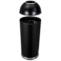 Acekid 17 Gal / 65L Open Top Trash Can Commercial Grade Heavy Duty Tall Commercial Trash Can Brushed Stainless Steel for Outdoor | Kitchen Waste Bins