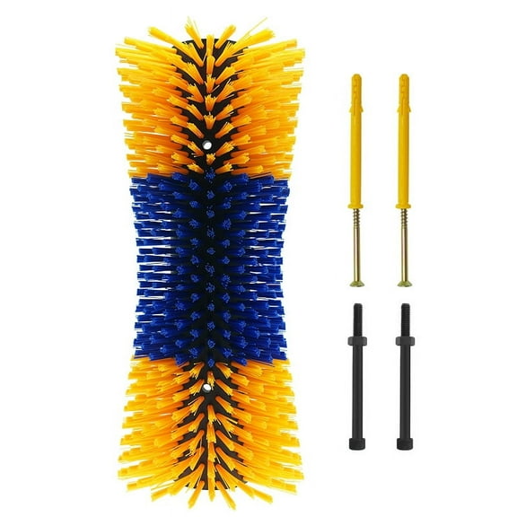 Acekid 1Set Plastic + Nylon Curved Animal Husbandry Brush Cow Horse Goat Pig Scratching Hard Silk Brush Ranch Special Animal Husbandry Scratching Brush