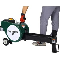 Acekid 20-Inch 7-Ton Electric Log Splitter, Double Flywheel, 2HP 16A, Portable Wood Splitter, Green