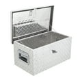 thumbnail image 1 of Acekid 20 Inch Aluminum Diamond Plate Tool Box with Lock and Keys - Heavy Duty Waterproof Truck Storage Organizer Chest for Pick Up Truck Bed, 1 of 7