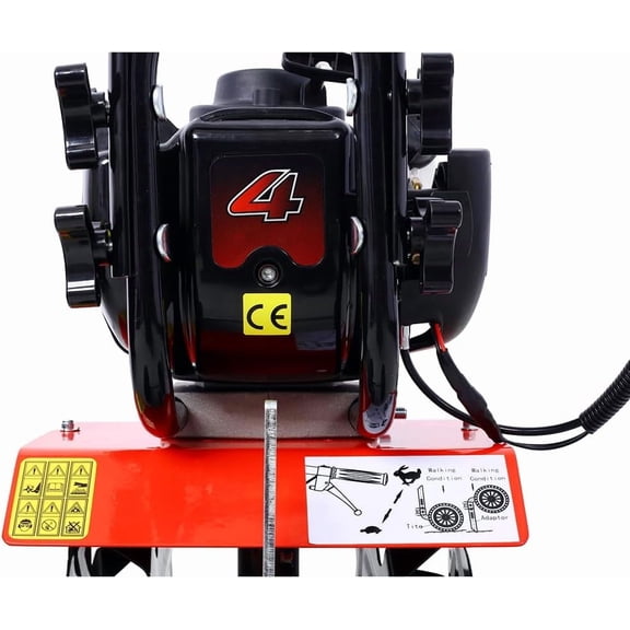 Acekid 3 Acekid 37.7cc 4-Cycle Engine Tiller Cultivator, Lightweight, Ergonomic Design, Clean Emissions, Red