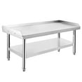 thumbnail image 1 of Acekid 36x28 inch Stainless Steel Equipment Grill Stand Table - Adjustable Undershelf, Heavy Duty Commercial Prep Table for Restaurant, Home Kitchen, 1 of 7