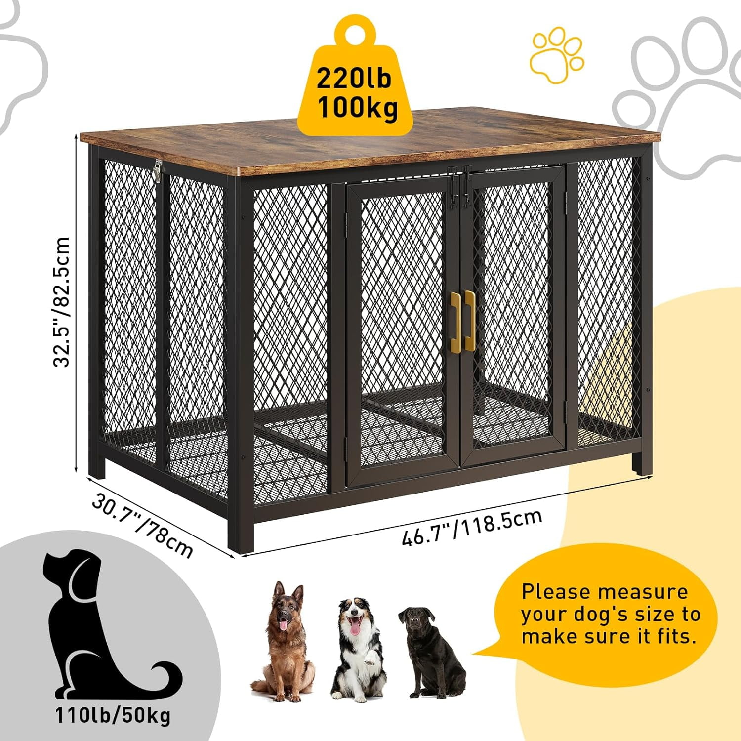Curated visual reference: Fresh Look at Acekid 48 Inch Large Dog Crate Furniture Flip Top Dog