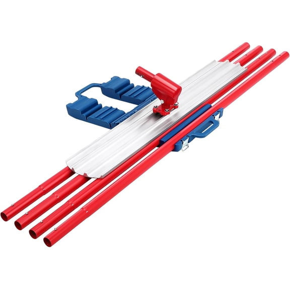 Acekid 48"x8" Bull Float Kit, Aluminum Magnesium Alloy Concrete Float with Adjustable Bracket & Handles, Round End Finishing Tool