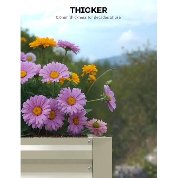 Acekid 5.9FT,Steel Raised Garden Bed Metal Deep Root Planter Box for Vegetables Flowers Herbs,Large Oval Garden Planting Bed