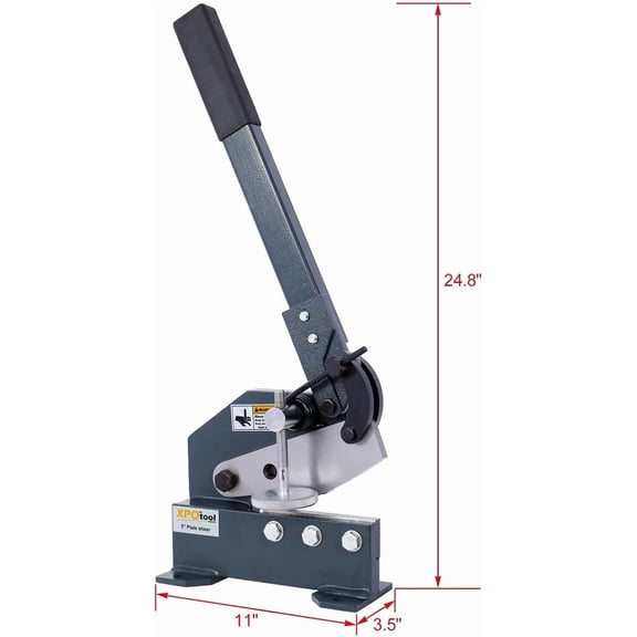 Acekid 6-Inch High Precision Manual Metal Cutter Shears, for Crafts Thick Metal Sheets, Gray