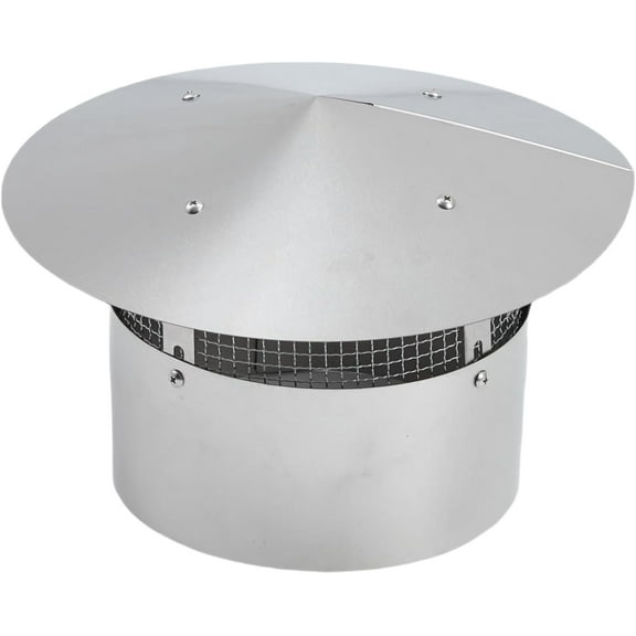 Acekid 7-8 inch Cone Top Chimney Cap with Screen - Roof Rain Chimney Cover, Galvanized Steel Fireplace Exhaust Cap, Universal Roof Cap for Vent