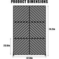 thumbnail image 1 of Acekid 72x47 Inch Metal Privacy Screen - Freestanding Decorative Divider with Stable Base, Diagonal Stripe, 1 of 8